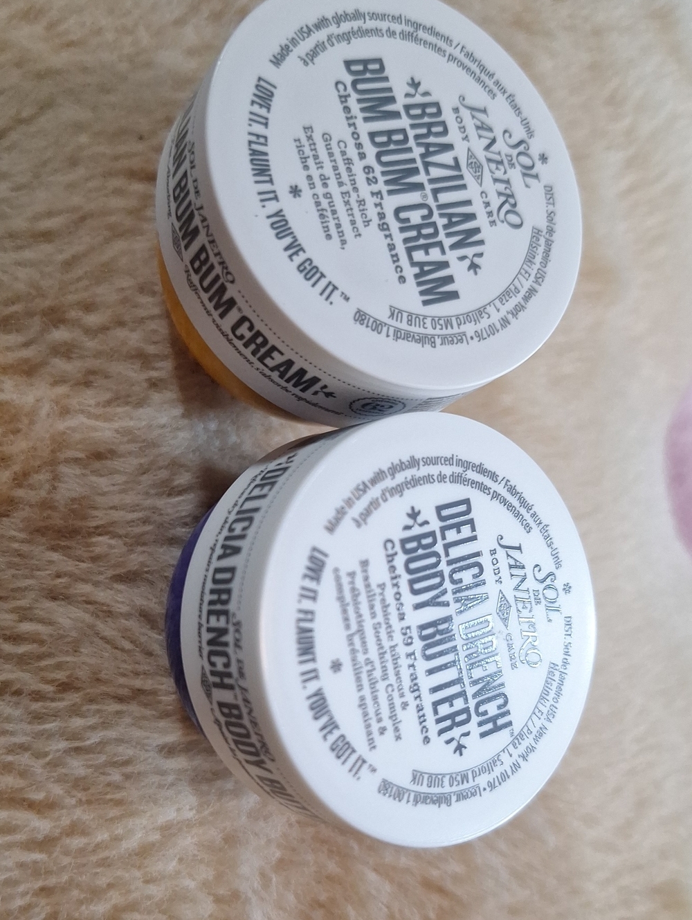 Sol de Janeiro Travel Cream Duo — White, Yellow, Purple. 25ml